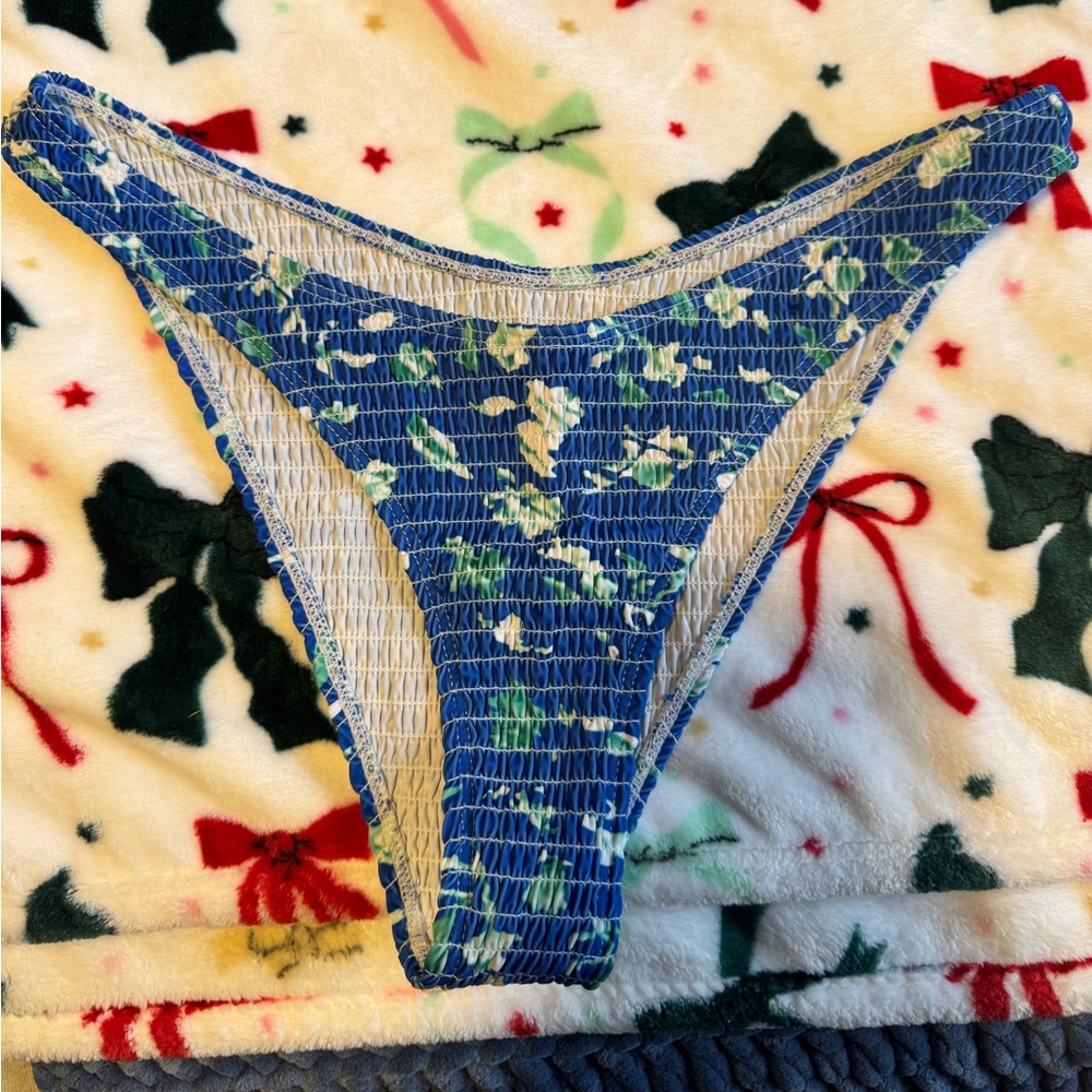 SHEIN floral bathing suit bottoms